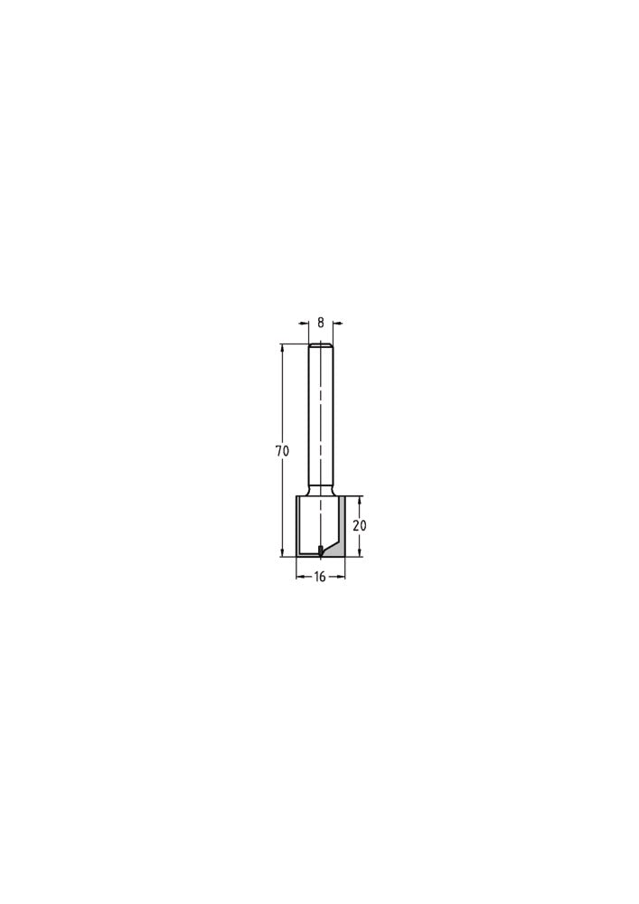 JSO-TR Groeffrees HW 16 mm, schacht 8 mm-717563