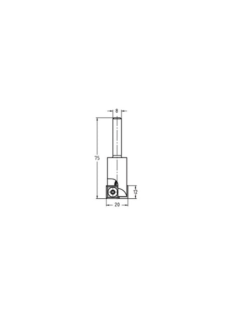 JSO-TR Keermes groeffrees HW 20 mm, schacht 8 mm-717570