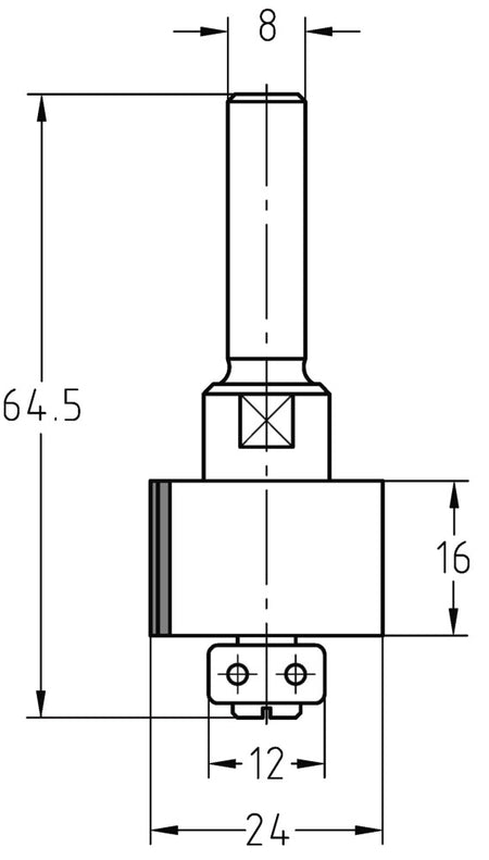 JSO-TR Sponningfrees HW 24 mm, schacht 8 mm-717591