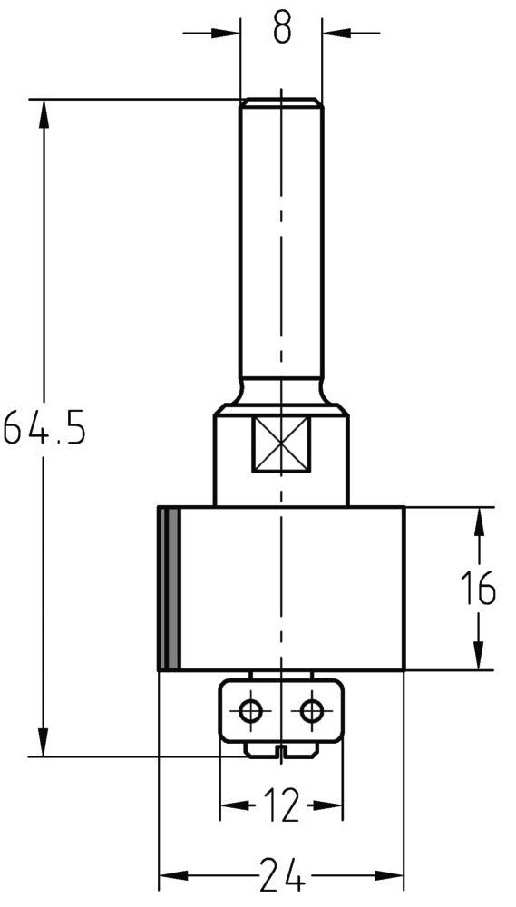 JSO-TR Sponningfrees HW 24 mm, schacht 8 mm-717591