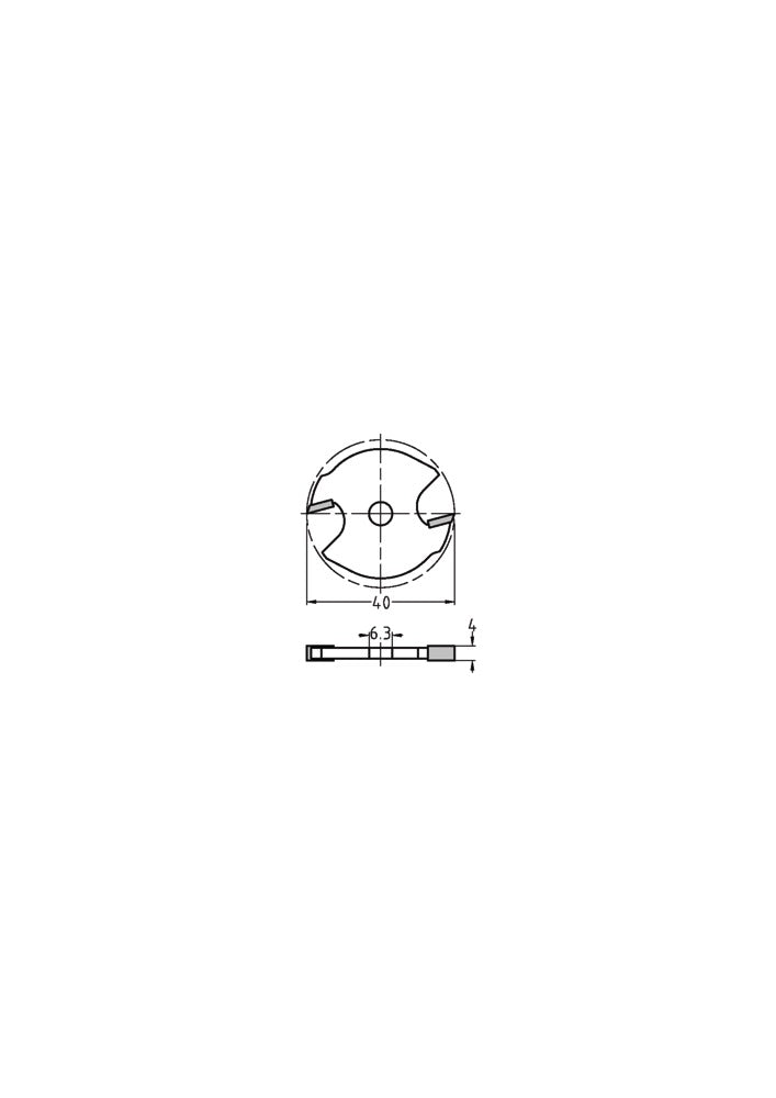 JSO-TR Groefzaagje HW 40 mm, schacht 8 mm-717597