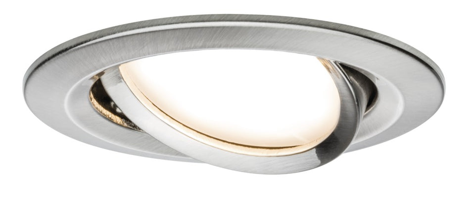 Paulmann Inbouwspot Premium EBL Geborsteld RVS Rond 6,8W 3st-717633
