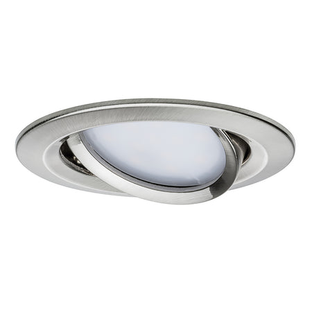 Paulmann Inbouwspot Nova Plus Staal Geborsteld Rond 6W Dimbaar Kantelbaar-717634