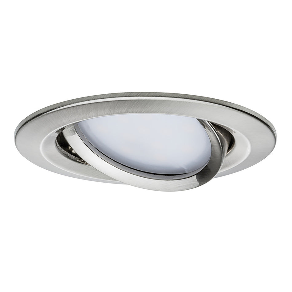 Paulmann Inbouwspot Nova Plus Staal Geborsteld Rond 6W Dimbaar Kantelbaar-717634