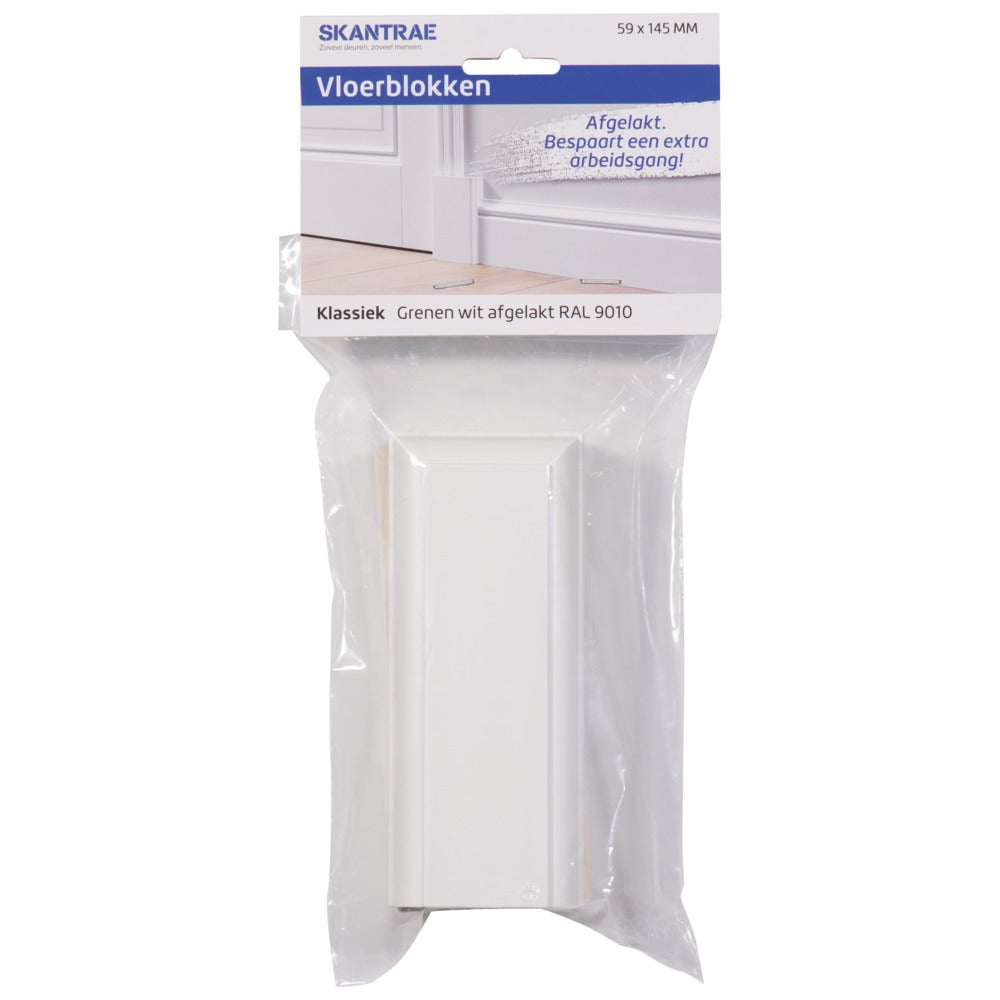 Vloerblok Neut Grenen Wit Gelakt Klassiek 25x59x145mm Set FSC Mix 70%-718459