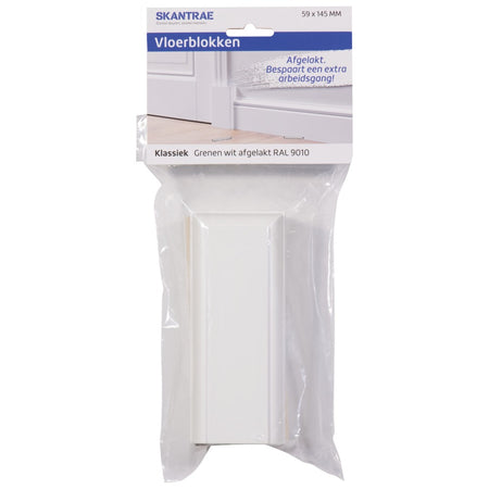 Vloerblok Neut Grenen Wit Gelakt Klassiek 25x59x145mm Set FSC Mix 70%-718459