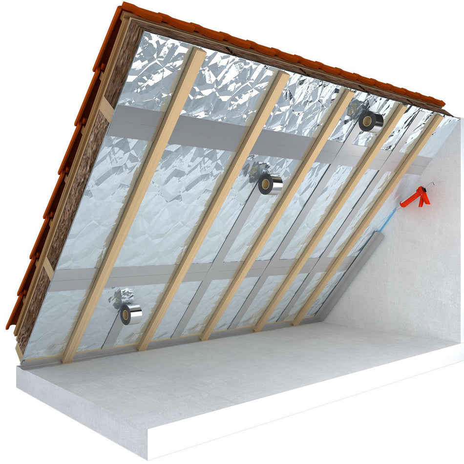 Knauf Insulation Isolatie MW34 Alu Plus Minerale Wol 120mm Rd3,5 5000x600mm 3m2-725815