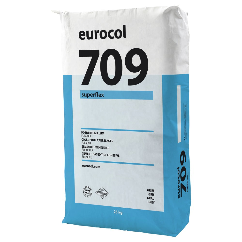 Eurocol 709 Superflex Poedertegellijm Grijs 25kg-726310