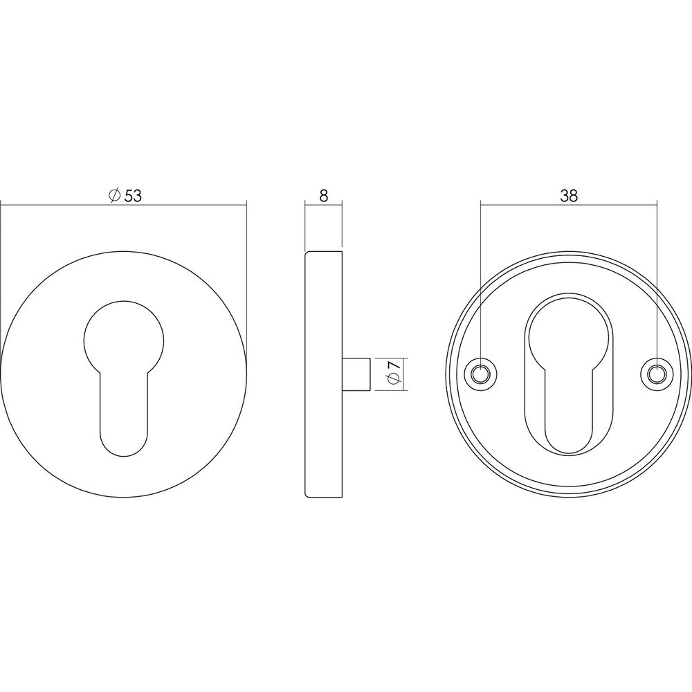 Intersteel PC-plaatjes Met Metalen Onderrozet 7mm Nokken RVS-727736