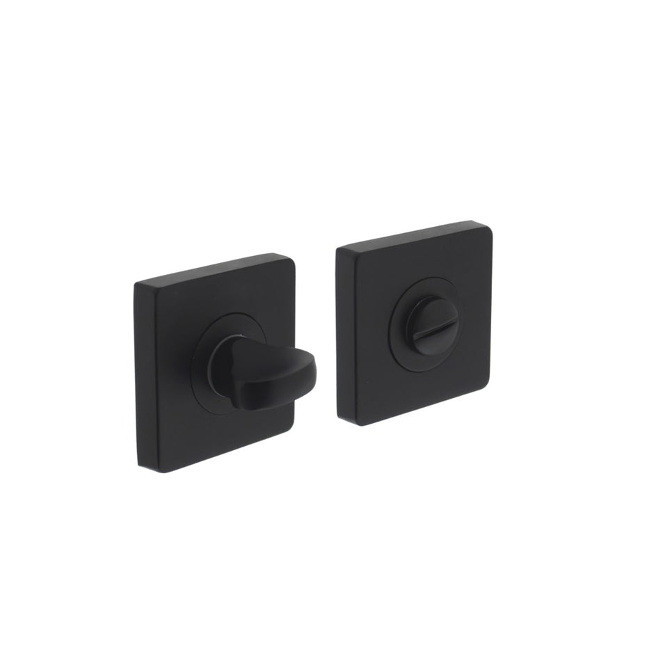 Intersteel Rozet Met WC-sluiting 55x55x10mm +8mm Stift +7mm Nokken Vierkant Zwart-727743