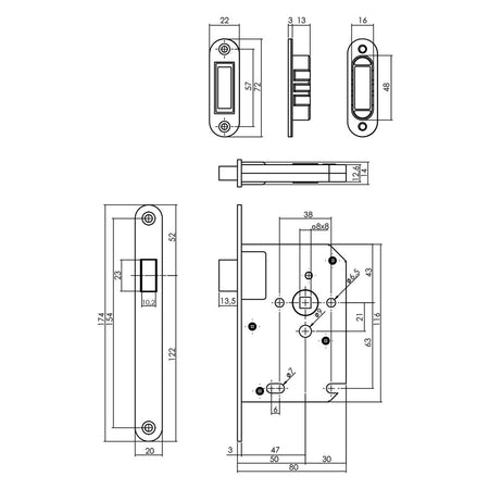 Intersteel Deurkruk Hoek 90gr. Basic Op Rond Geveerde Rozet diam. 53x9mm RVS Geborsteld-727767