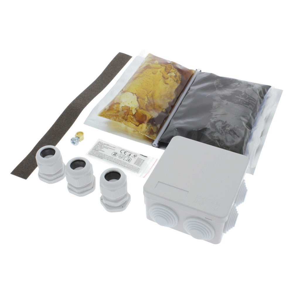 Q-Link Kabeldoos Giethars Met 7 Snijnippels En 3 Wartels IP68 Wit-728025