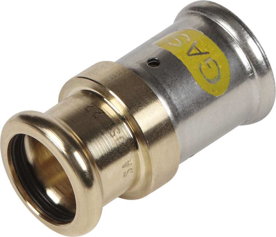 Henco Overgangsperskoppeling gas pers/koper 26-15 mm-729351