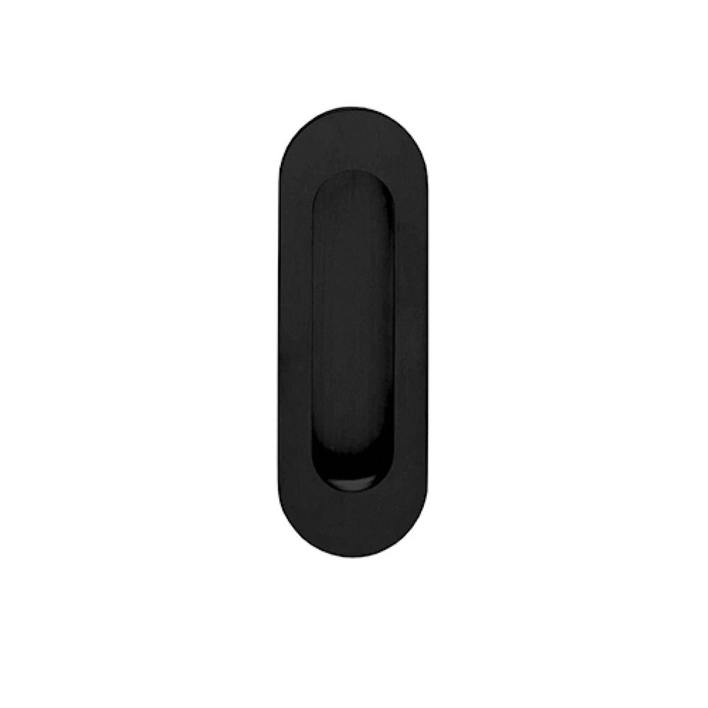Intersteel schuifdeurkom ovaal 120x40 mm mat zwart-730505
