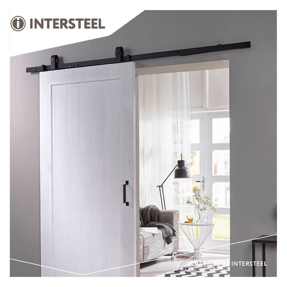 Intersteel schuifdeursysteem basic top 200 cm mat zwart 100 kg-730507