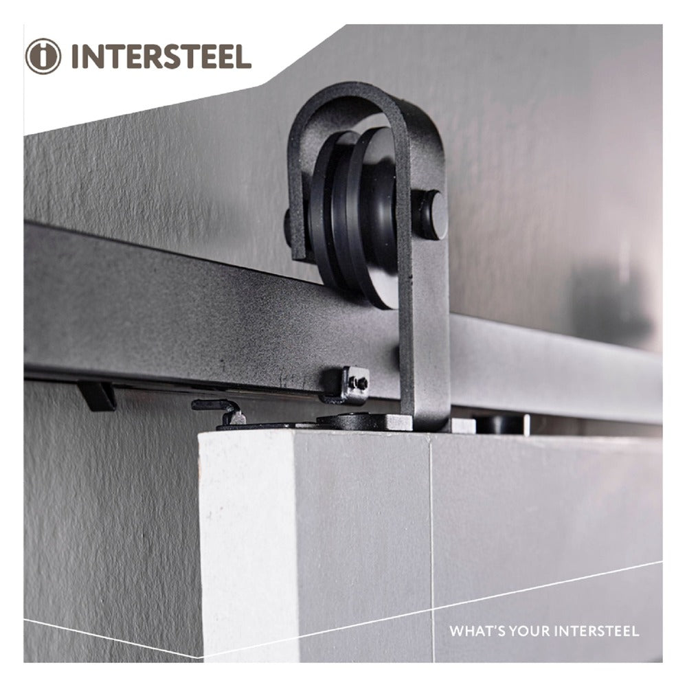 Intersteel schuifdeursysteem basic top 200 cm mat zwart 100 kg-730507