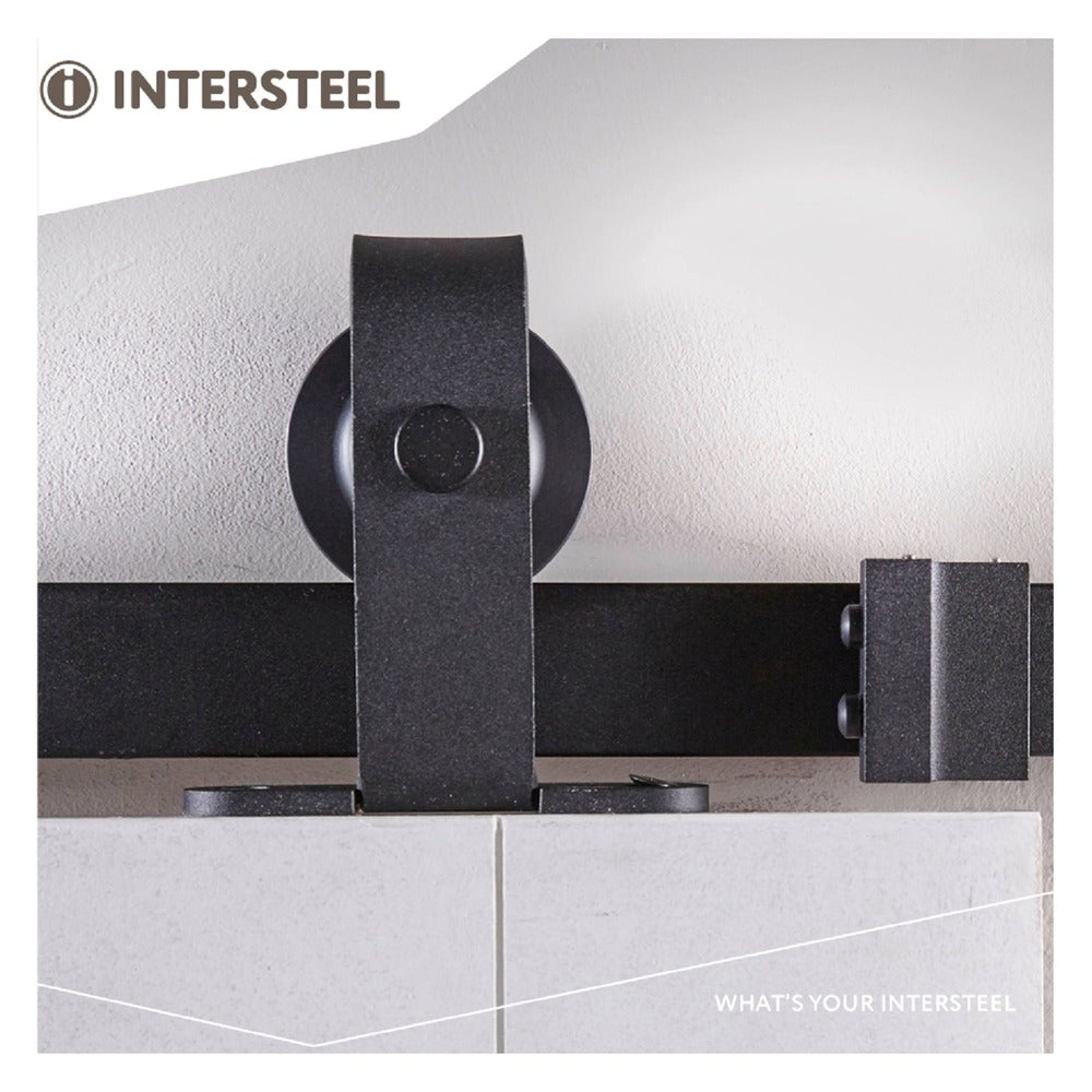 Intersteel schuifdeursysteem basic top 200 cm mat zwart 100 kg-730507
