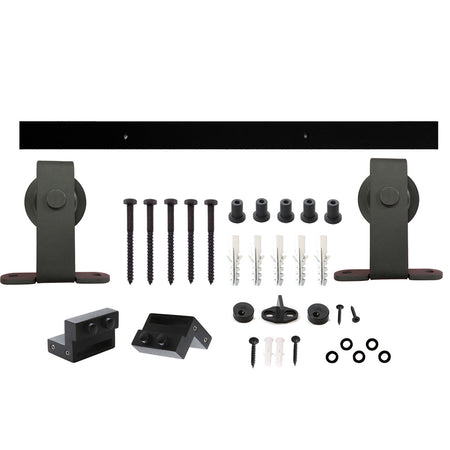Intersteel schuifdeursysteem basic top 200 cm mat zwart 100 kg-730507