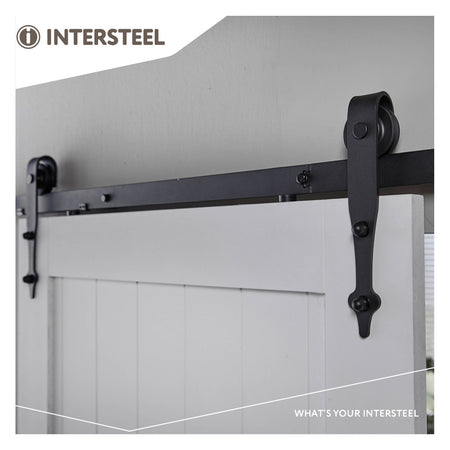 Intersteel schuifdeursysteem classic 200 cm mat zwart 100 kg-730516