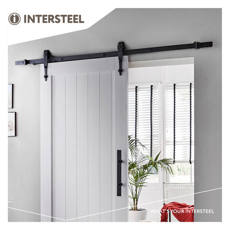 Intersteel schuifdeursysteem classic 200 cm mat zwart 100 kg-730516