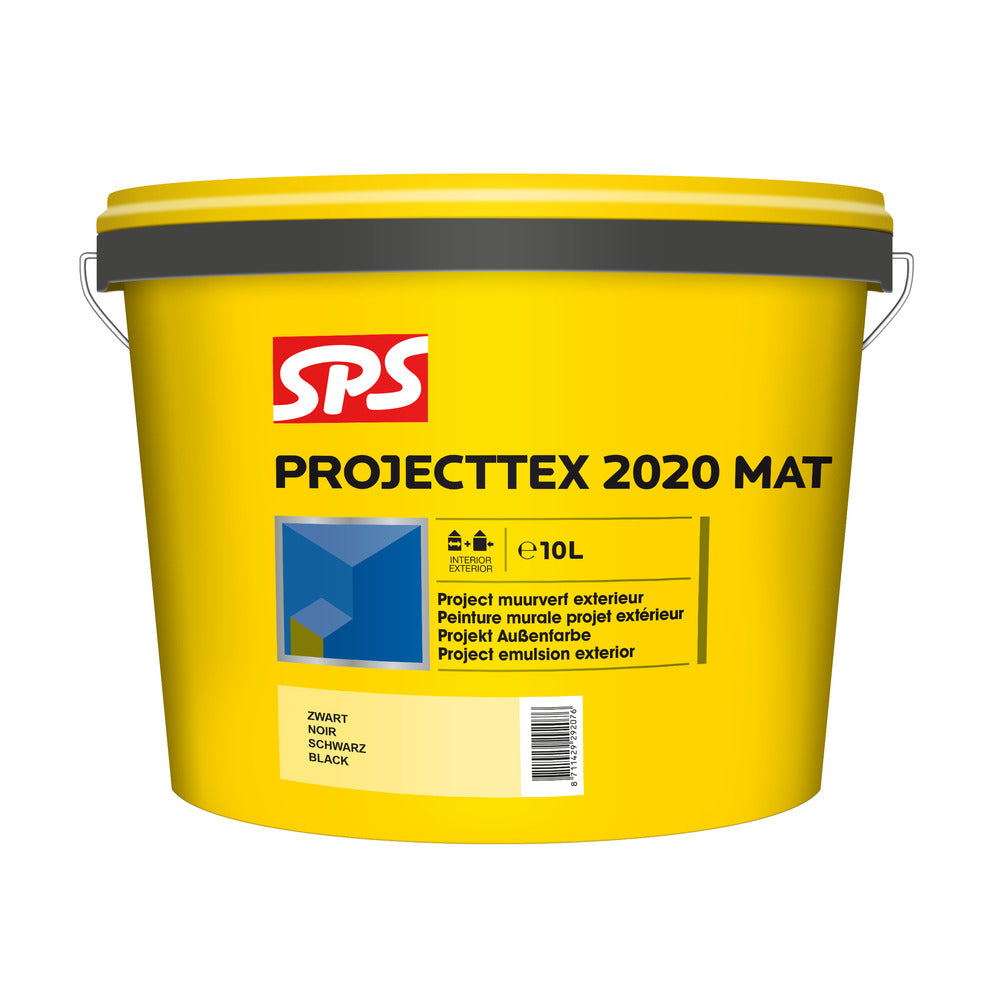 SPS Muurverf Projecttex 2020 Mat Zwart 10L-737539