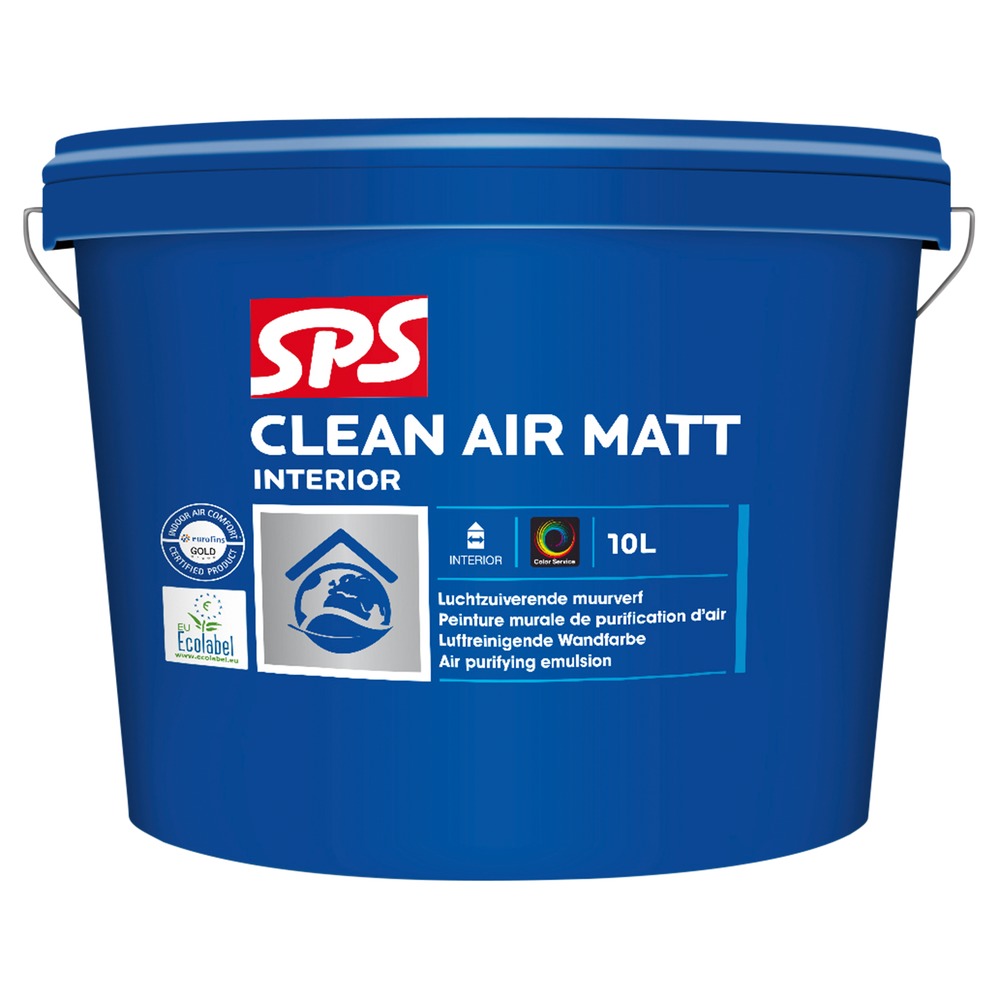 SPS Muurverf Clean Air Mat Wit/Mengbasis P 10L-737542
