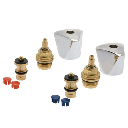 Sanifit Kraanbovendeel knop warm en koud water 2 stuks-738955