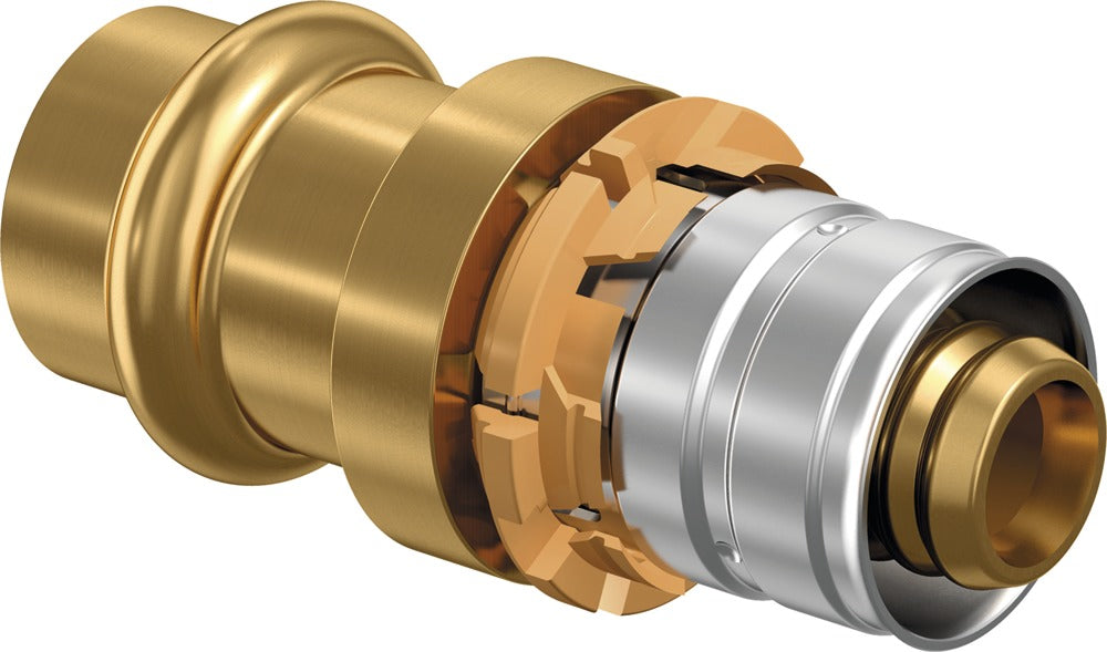Uponor S-Press Overgangskoppeling edelstaal koper met perscontour V 25-22CU-S ST-739023