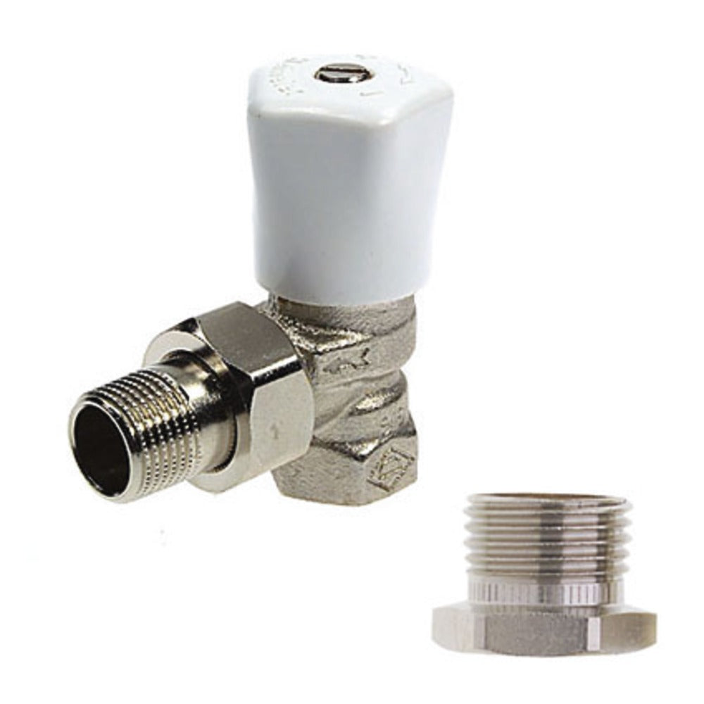 Heimeier Radiatorkraan Haaks Met Knelset 1/2"-739058