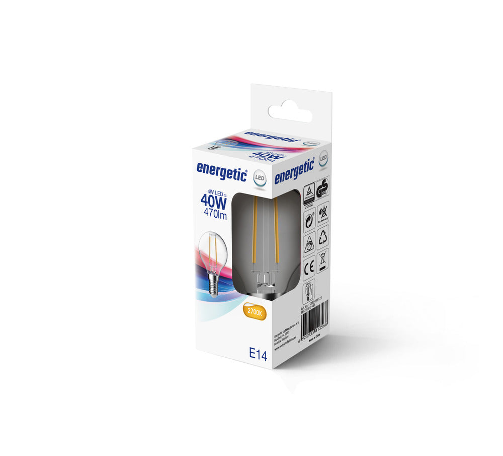 Energetic LED Lamp Kogel 40W E14 Warmwit Helder-740034