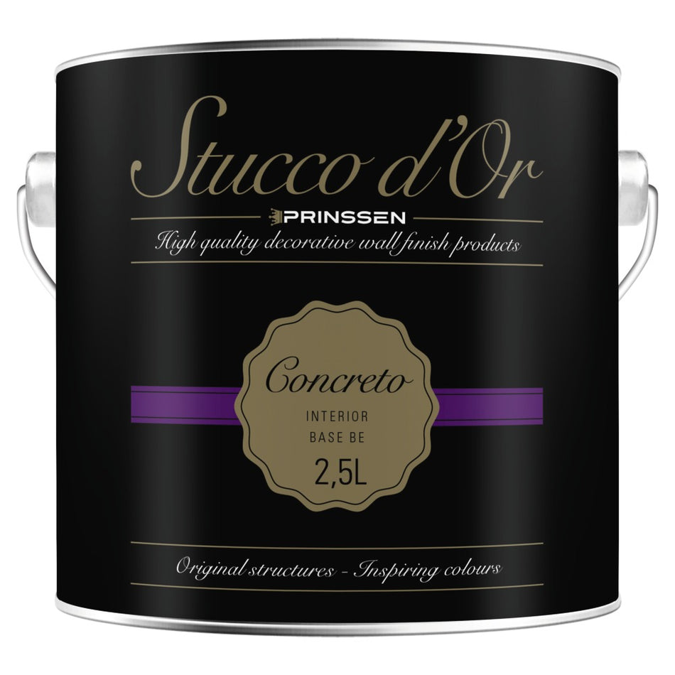 Stucco d'Or Wandafwerking Concreto Binnen Betonlook/Basis BE 2,5L-742497