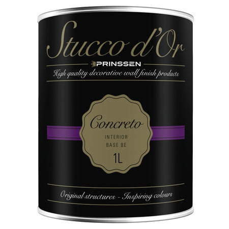 Stucco d'Or Wandafwerking Concreto Binnen Betonlook/Basis BE 1L-742498