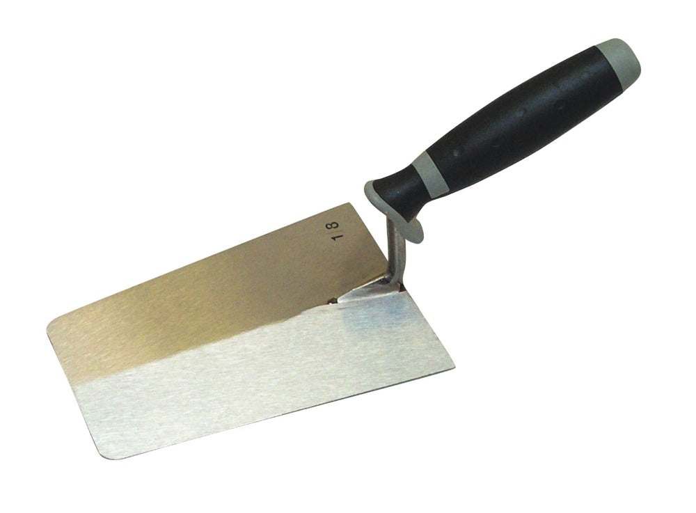 Super Prof Stukadoorstroffel Recht Met Afgeronde Hoeken Supersoft-greep RVS 180mm-742644