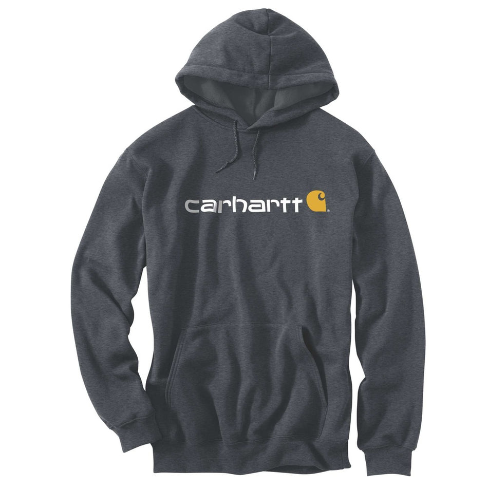 Carhartt Hoodie Signature Logo Antraciet Maat S-746425