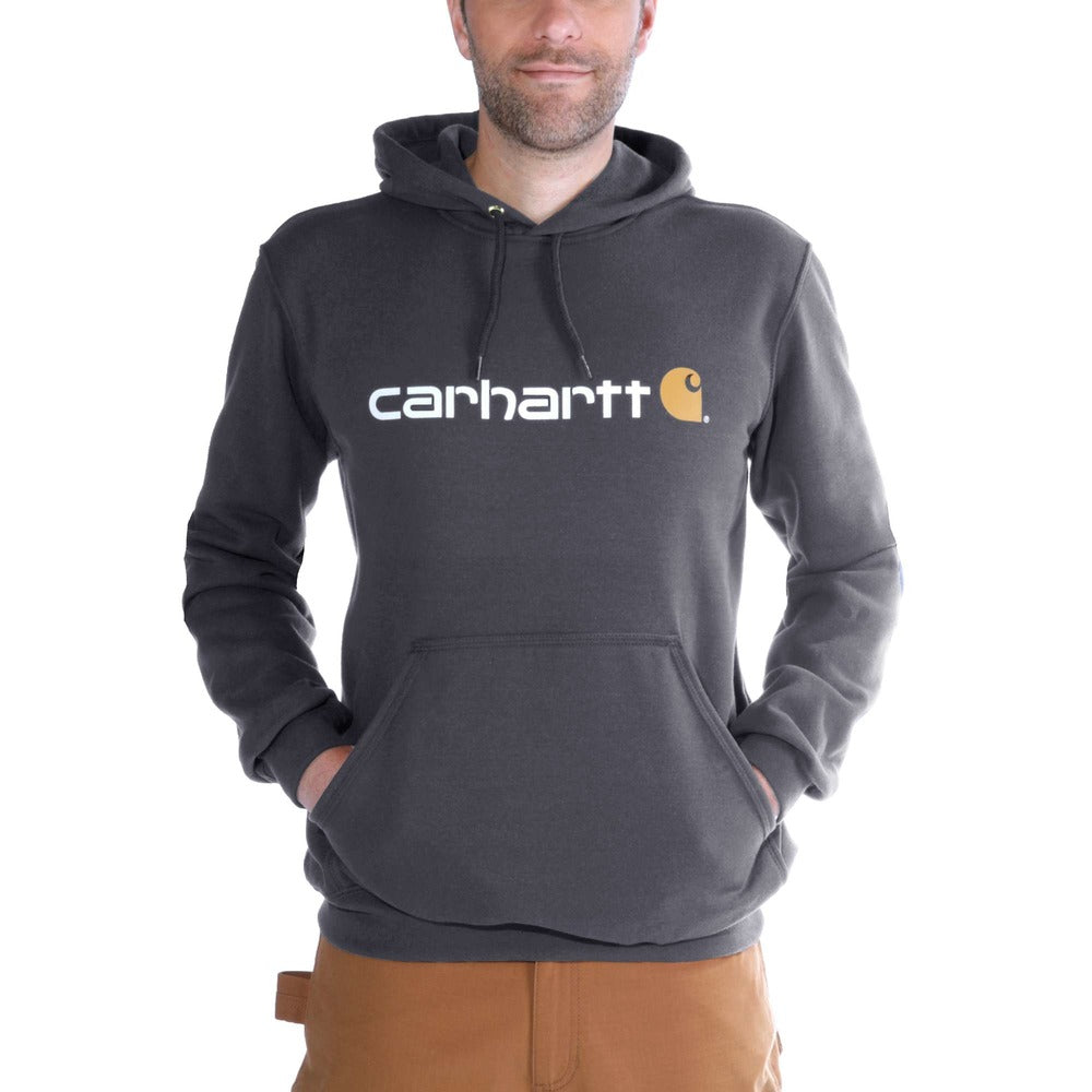 Carhartt Hoodie Signature Logo Antraciet Maat M-746426