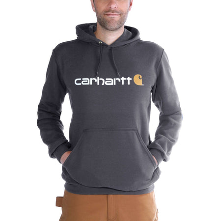 Carhartt Hoodie Signature Logo Antraciet Maat M-746426