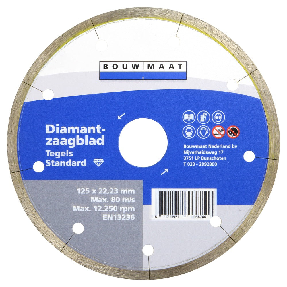 Bouwmaat Tegels Standaard Diamantzaagblad 125mm-746603