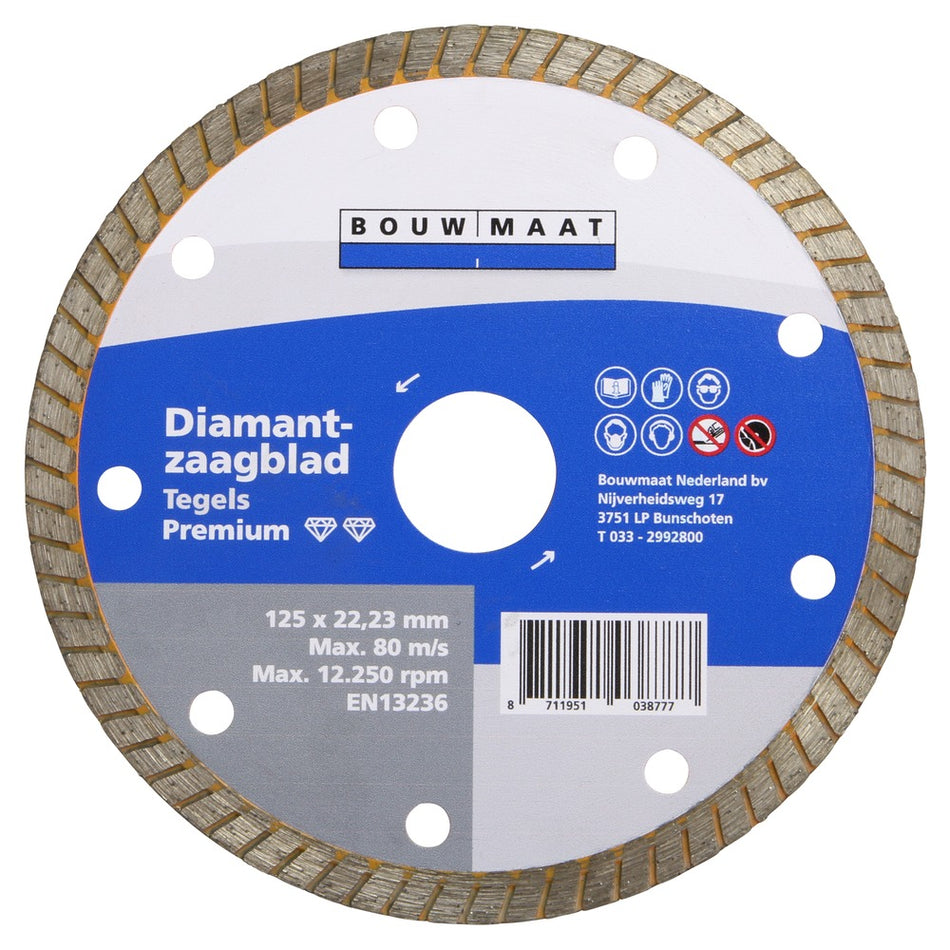 Bouwmaat Tegels Premium Diamantzaagblad 125mm-746606