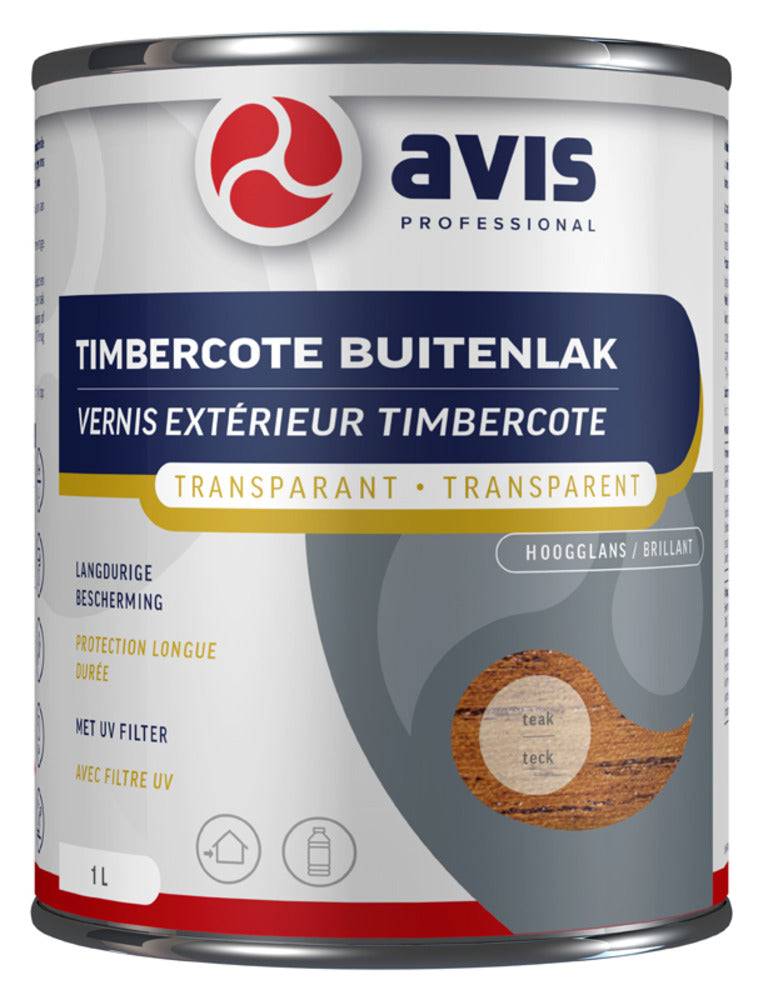 Avis Timbercote Buitenlak Hoogglans Teak 1L-751739