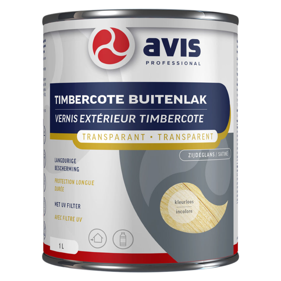 Avis Timbercote Buitenlak Zijdeglans Kleurloos 1L-751744