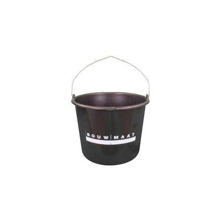 Bouwmaat Bouwemmer Gripline-D Zwart Met Beugel 12L-751767