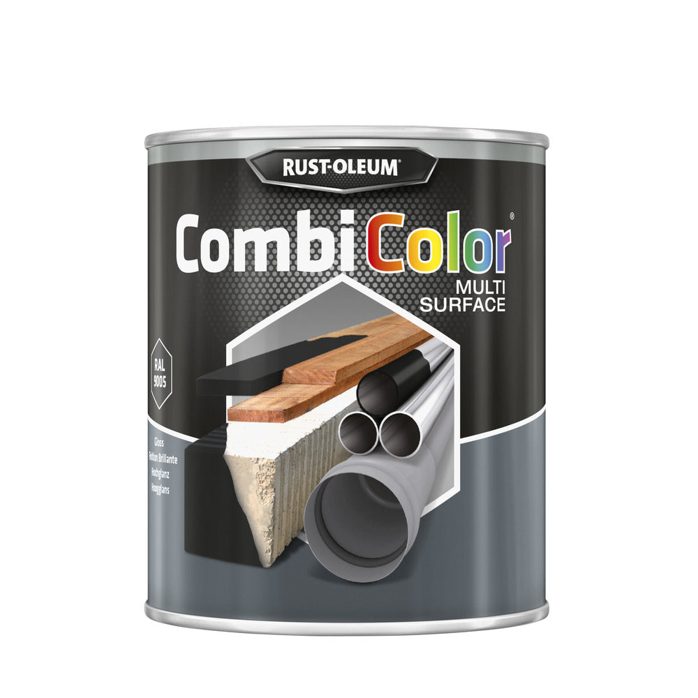 Rust-Oleum CombiColor Multi-Surface Hoogglans Lak RAL9005 750ml-751866