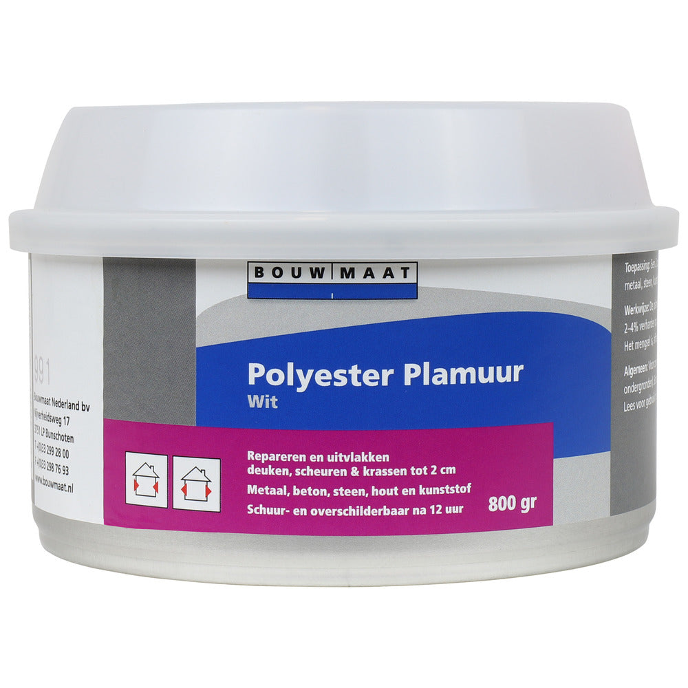 Bouwmaat Polyester Plamuur Wit 800gr-751884