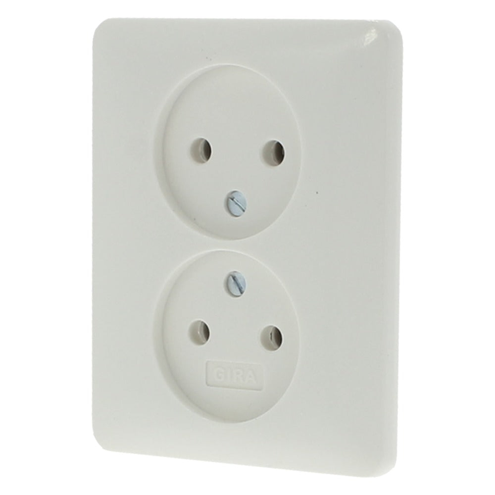 Gira Contactdoos System 55 Inbouw 2-Voudig Polarwit-752350