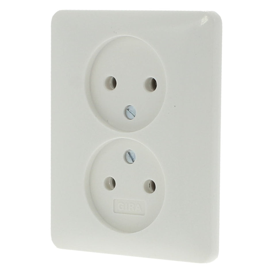 Gira Contactdoos System 55 Inbouw 2-Voudig Polarwit-752350