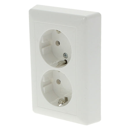 Gira Contactdoos System 55 Inbouw 2-Voudig Polarwit Randaarde-752351