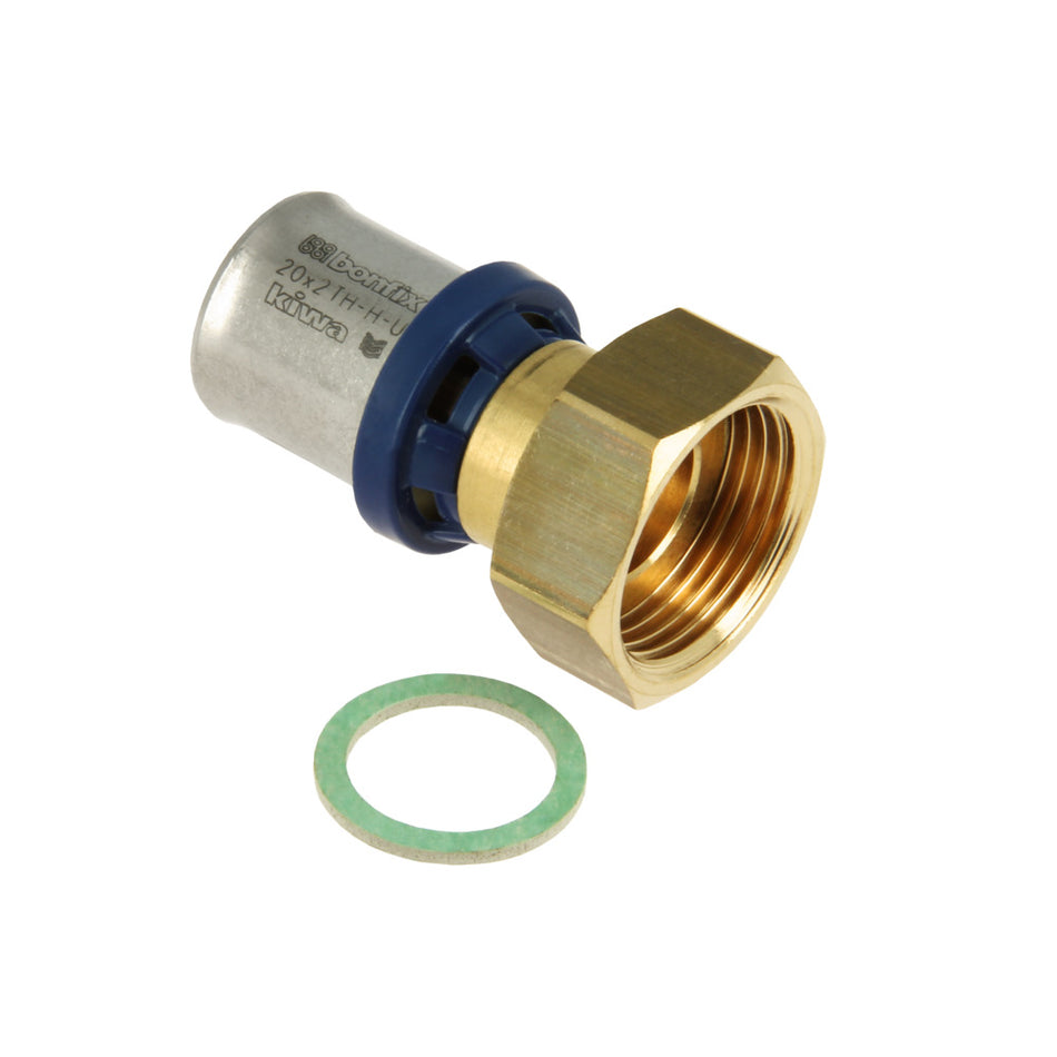 Bonfix Alu-pers 2-del. rechte kopp. losse moer 3/4" x 20 mm-753527