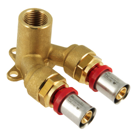 Bonfix Alu-pers Muurplaat dubbel 16 x 1/2" binnendraad x 16 mm-753561