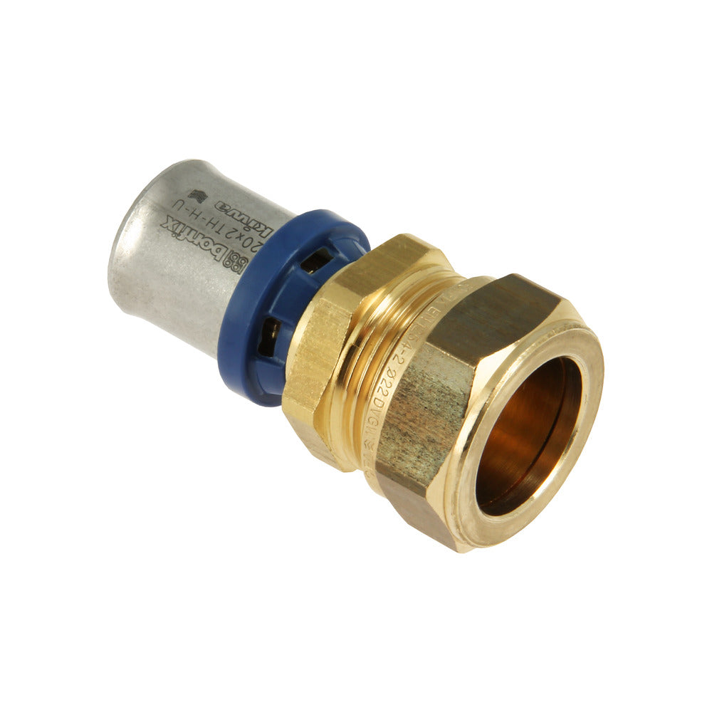 BONFIX Alu-pers Rechte Koppeling 22mm Overgang Knel-753588