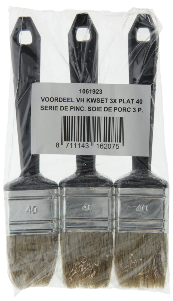 Wegwerp Kwastenset Plat 3st-754971